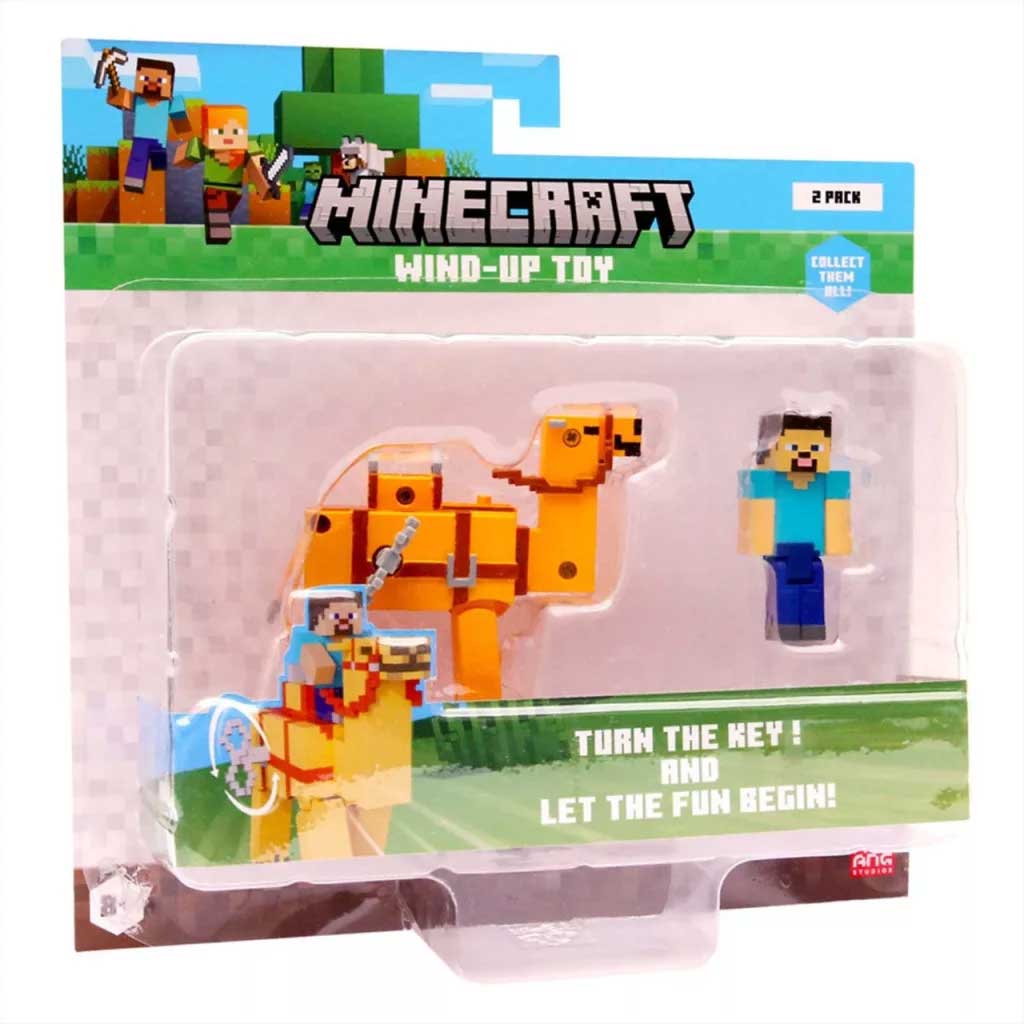 Minecraft 3D figura felhúzható állattal 2. sorozat többféle változatban 1db kép 1