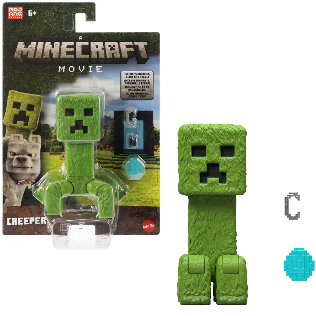 Minecraft: Egy Minecraft film Creeper akciófigura kiegészítőkkel - Mattel kép 1