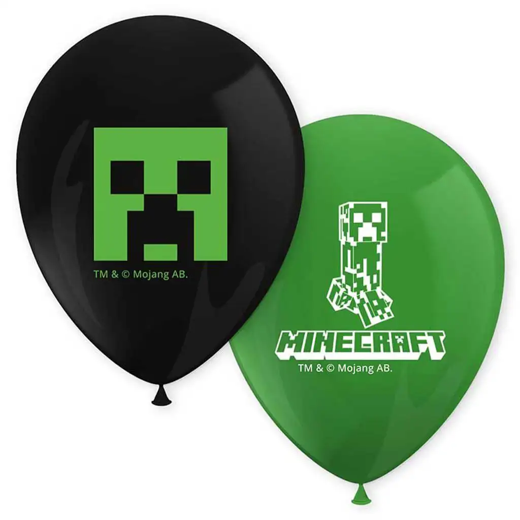 Minecraft mintás latex lufi 8db-os szett kép 1