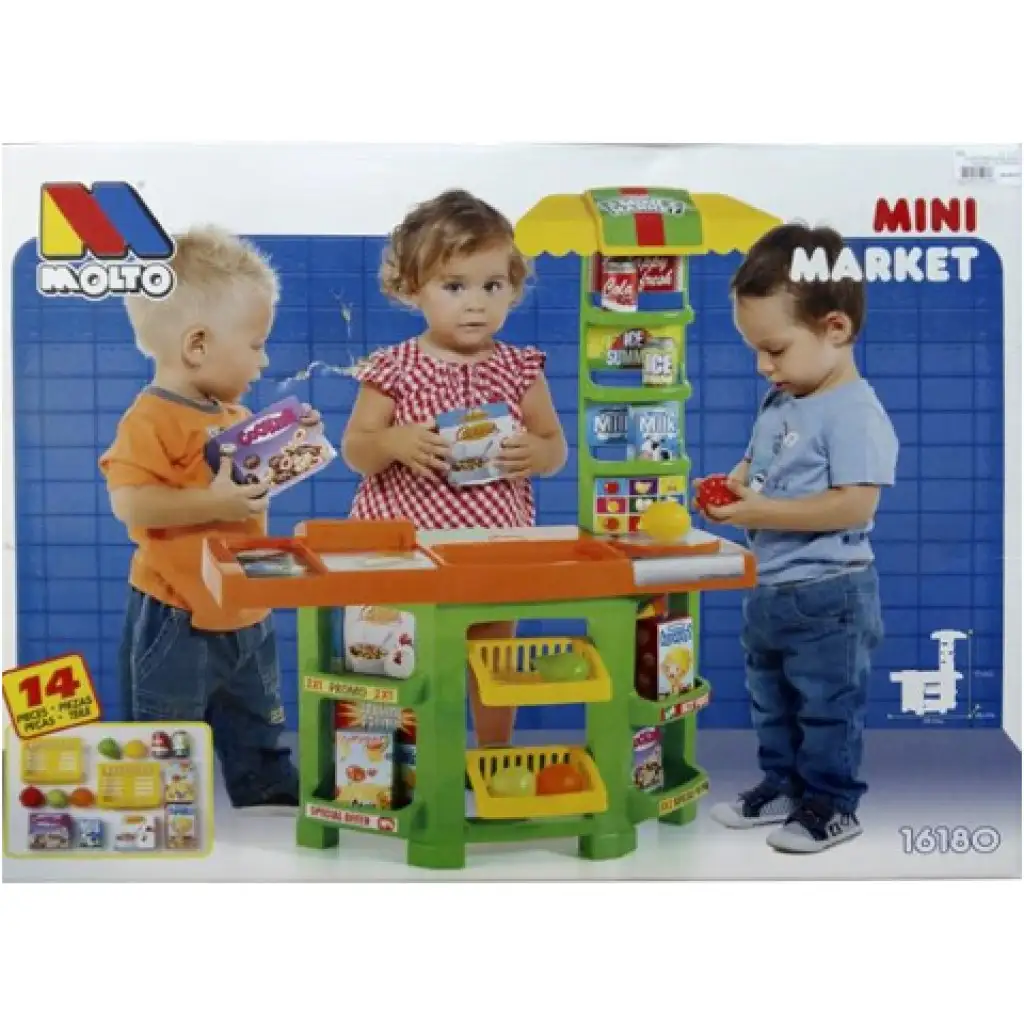 Molto: Mini Market 14db-os játékszett 58x28x77cm kép 1