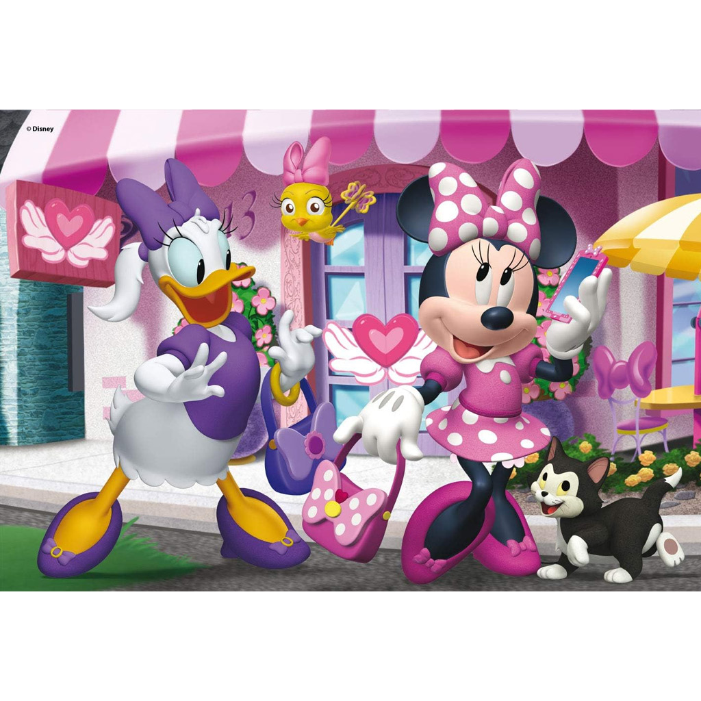 Minnie egér 2 az 1-ben 108db-os puzzle és színező 50x35cm - Lisciani kép 2