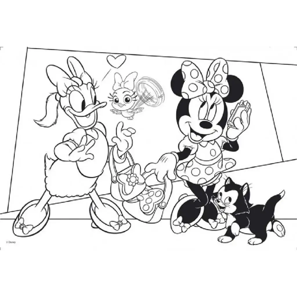 Minnie egér 2 az 1-ben maxi 2x24db-os puzzle és színező 50x35cm - Lisciani kép 2