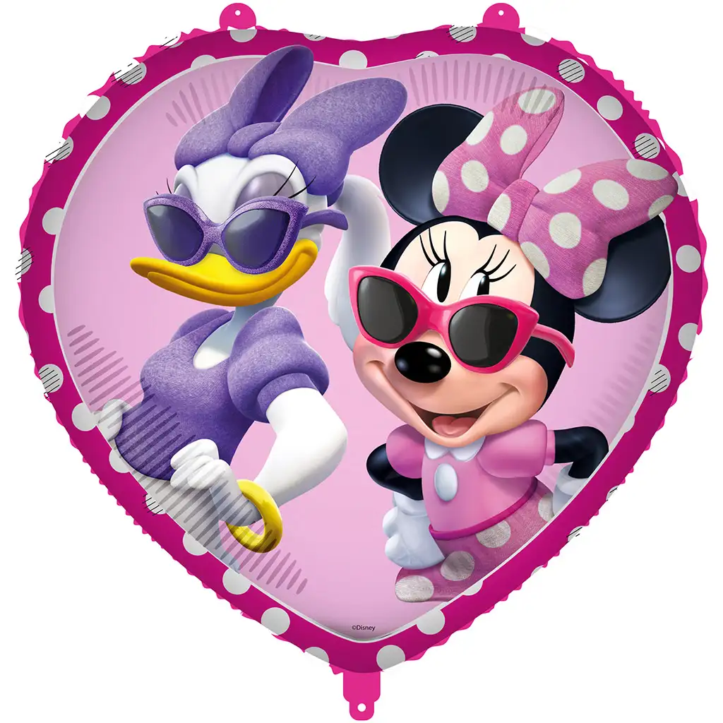 Minnie egeres szív alakú fólia lufi 46cm kép 1