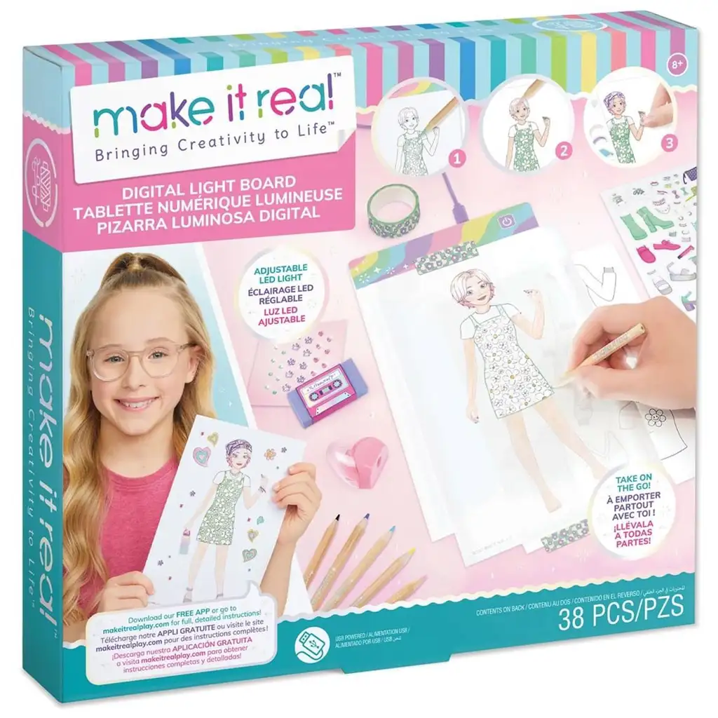 Make It Real: Divattervező kreatív tábla LED világítással és sablonokkal kép 1