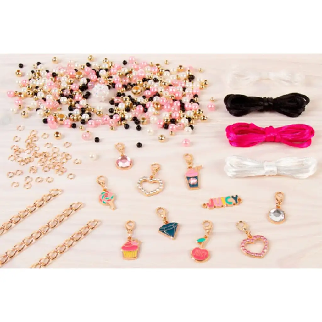 Make It Real: Juicy Couture pink és csillogó ékszerkészítő szett kép 3
