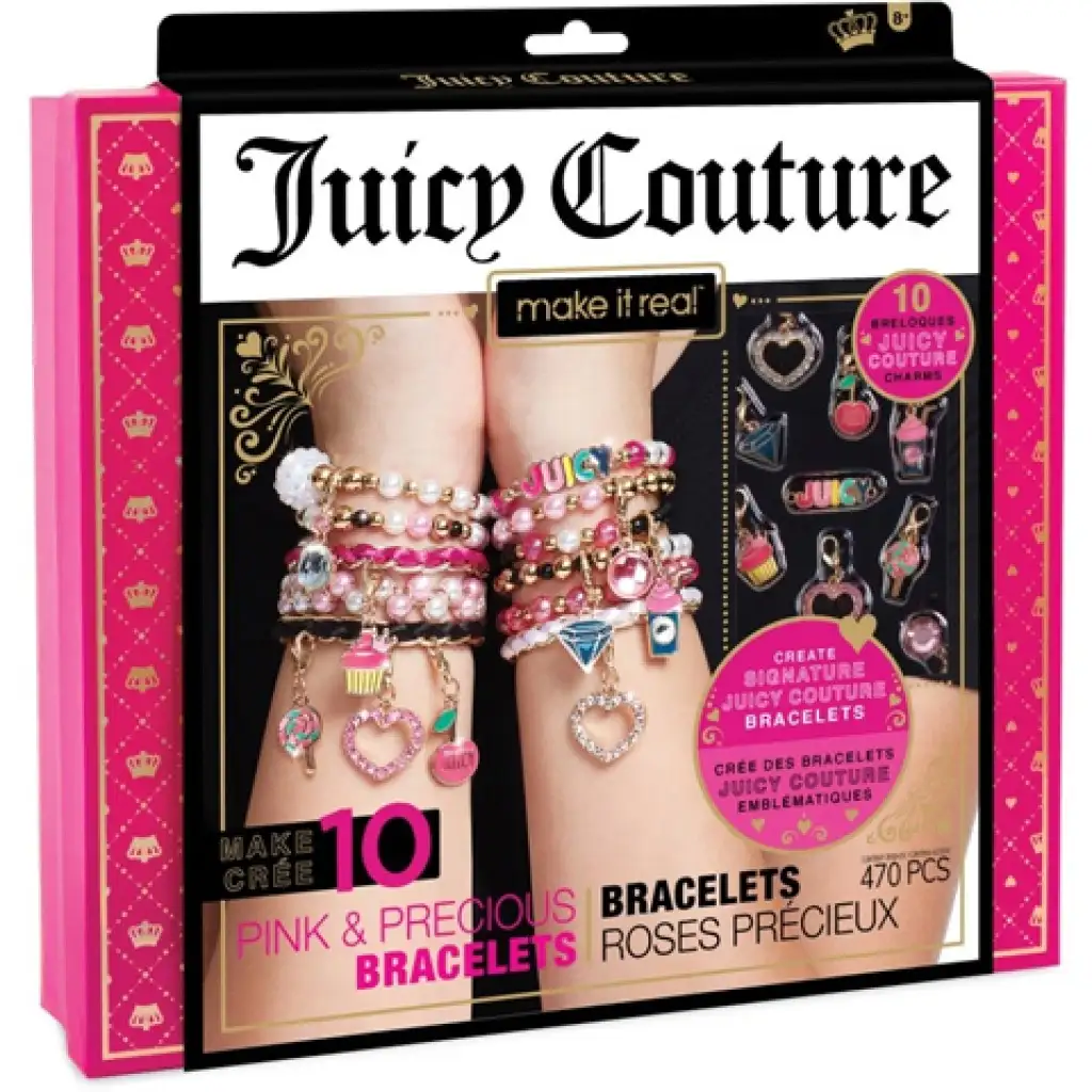Make It Real: Juicy Couture pink és csillogó ékszerkészítő szett kép 1