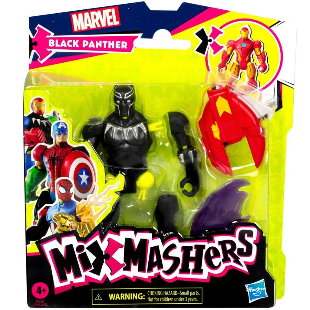 Marvel Mix Mashers: Bosszúállók Fekete Párduc figura kiegészítőkkel - Hasbro kép 1