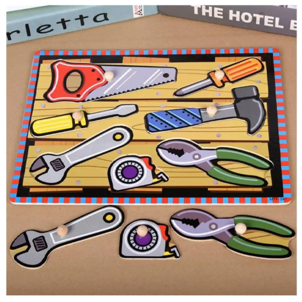 Fa puzzle szerszámos kép 1