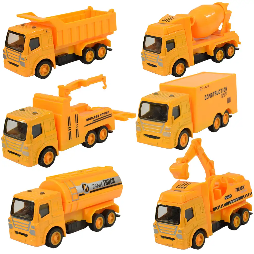 City Truck: Lendkerekes munkagépek többféle változatban 9,5cm 1db kép 1