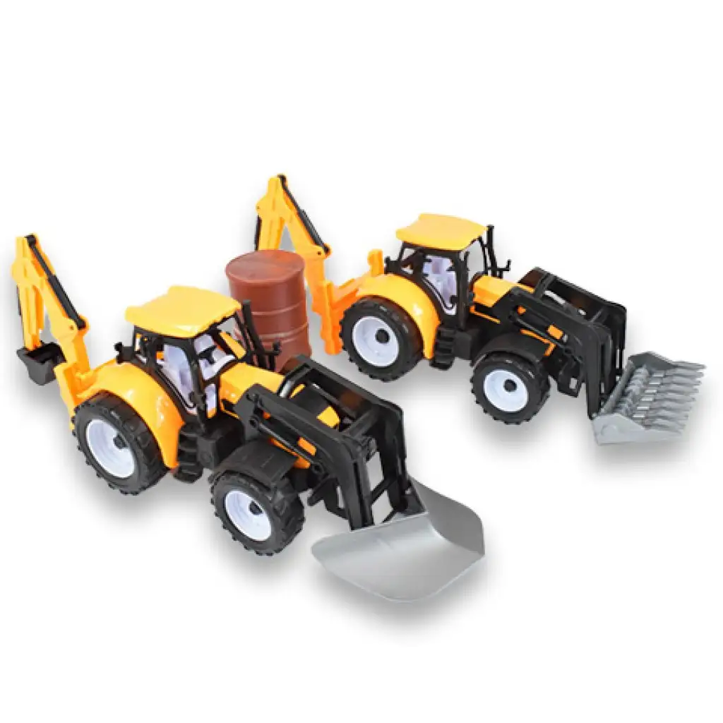 Engineering Truck: Kotrórakodó traktor munkagép kétféle változatban 39cm kép 2