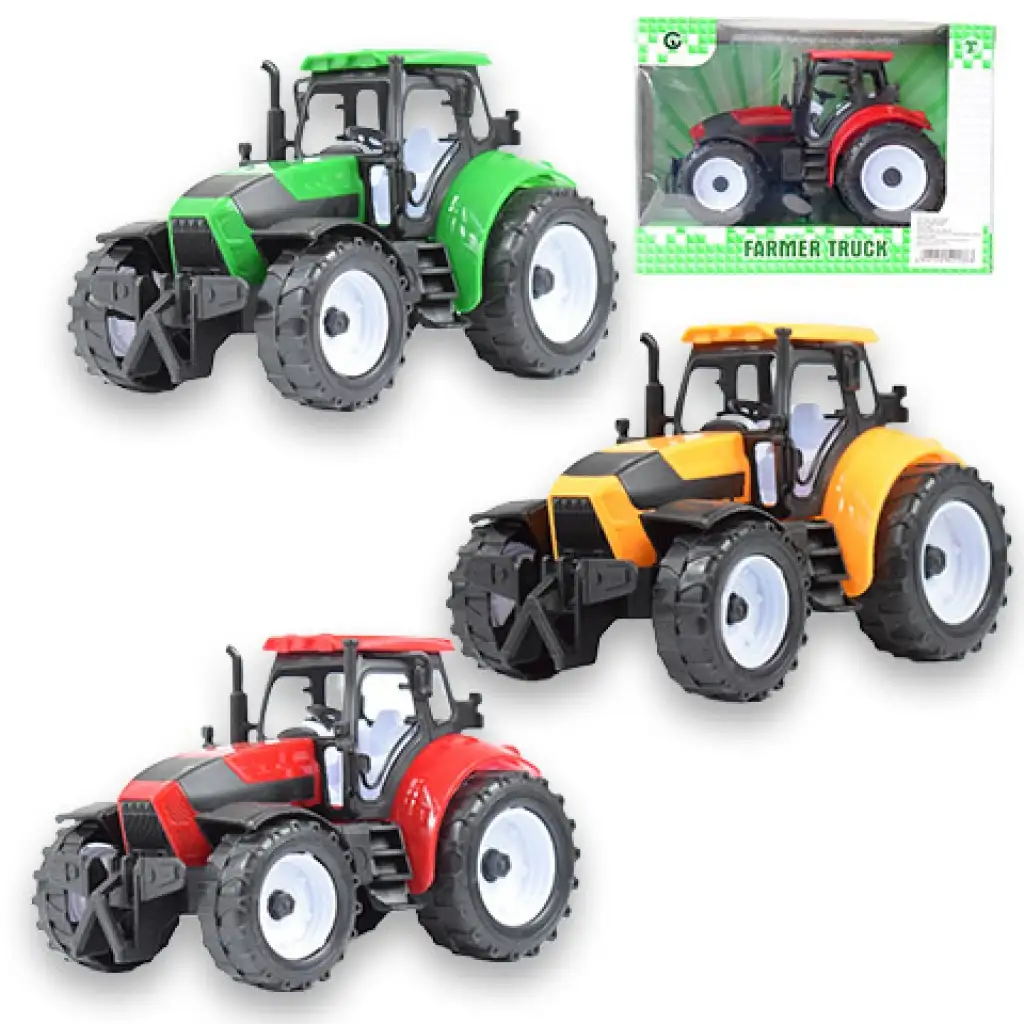 Farmer Truck: Mezőgazdasági traktor többféle színben 18x11cm kép 1