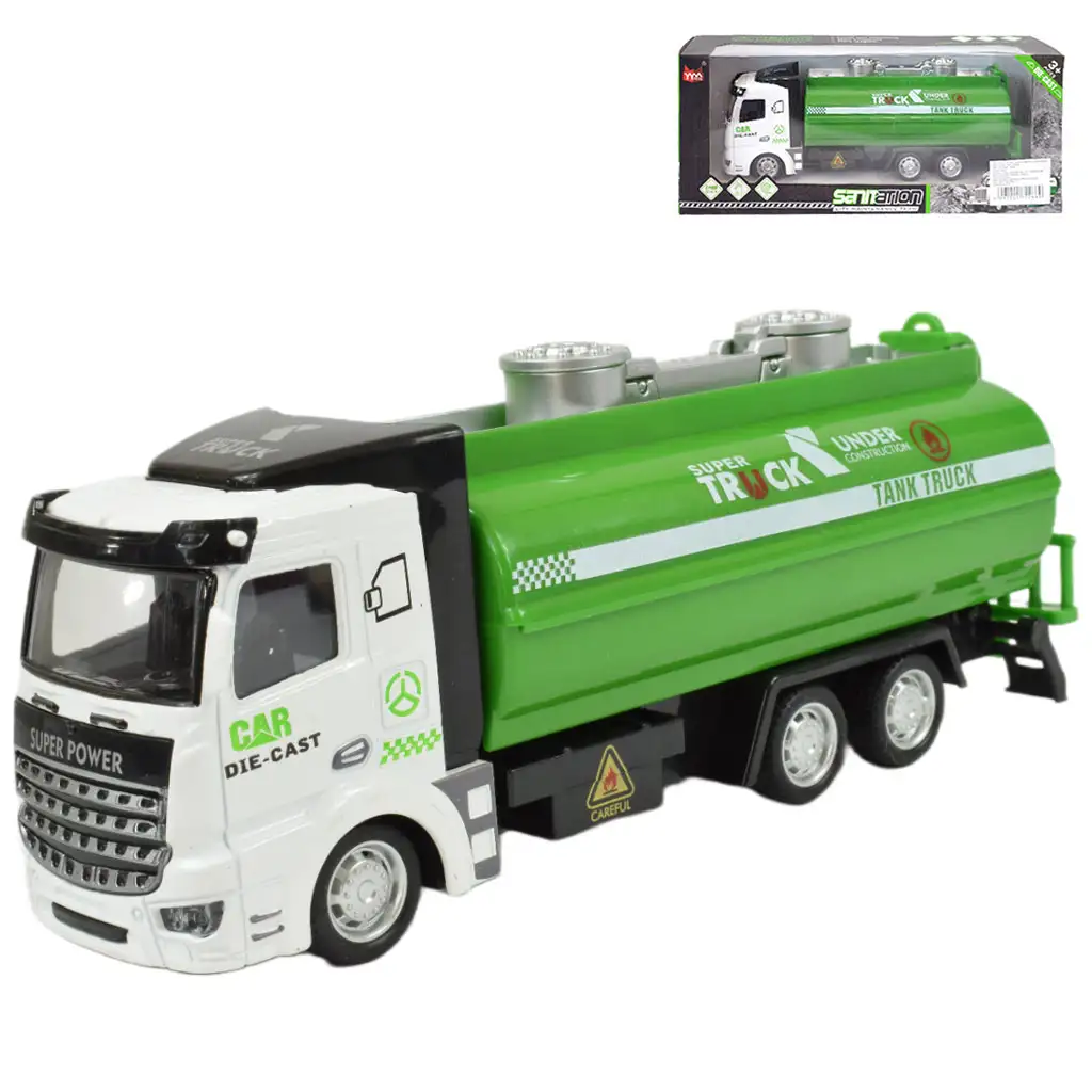 Super Truck: Tartályos kamion zöld színben 20cm kép 1