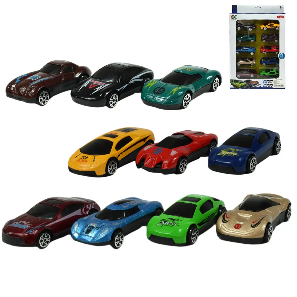 Racing Car: 10 db-os versenyautó szett 6cm 1/72 kép 1
