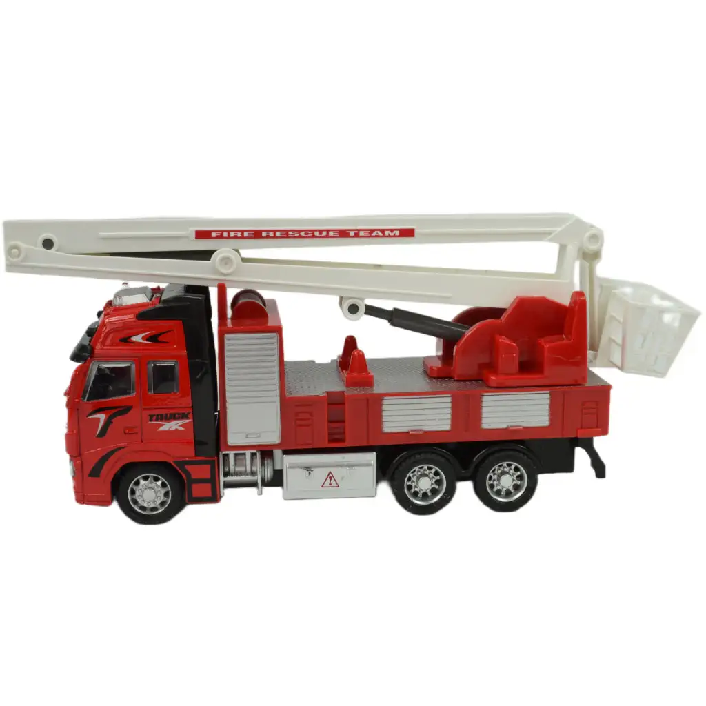 Fire Truck: Lendkerekes darus tűzoltóautó fénnyel és hanggal 20cm kép 2