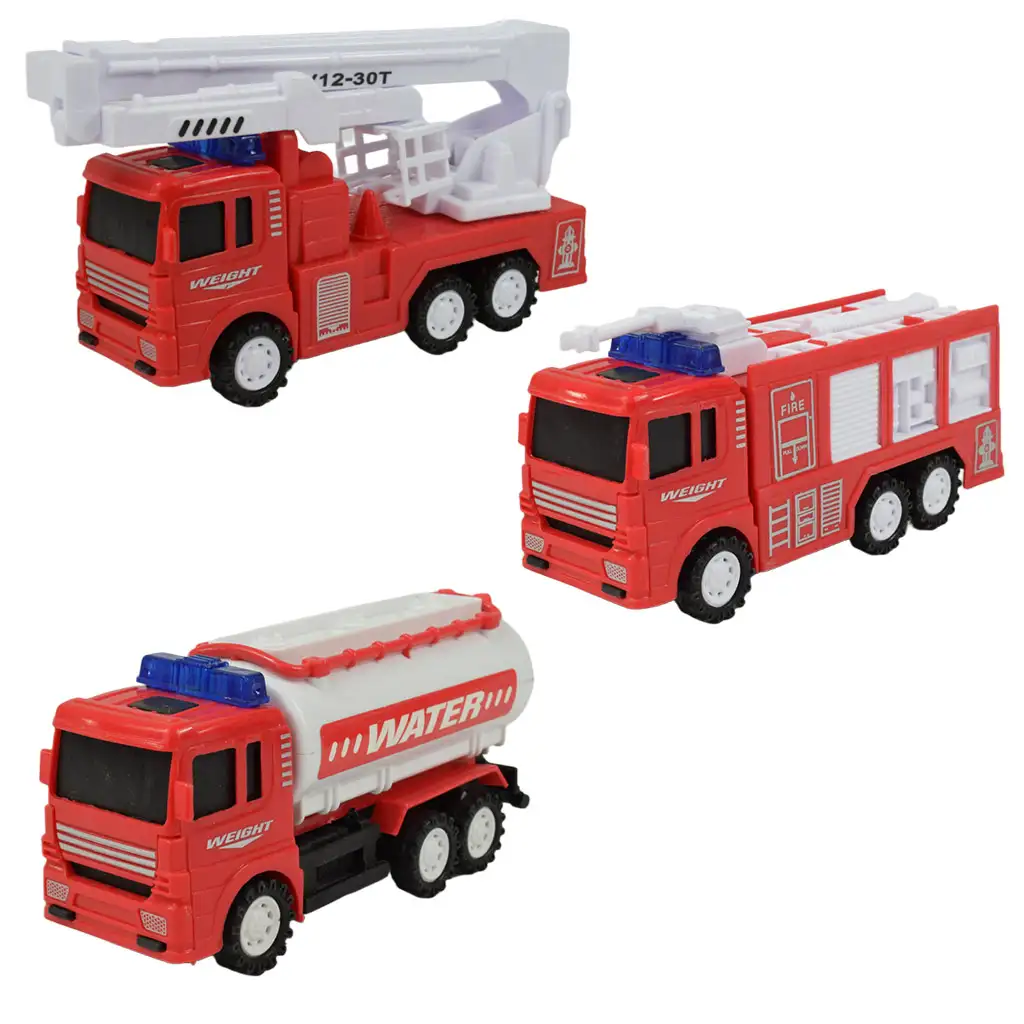 Fire Truck: Lendkerekes tűzoltóautó többféle változatban 13cm kép 1
