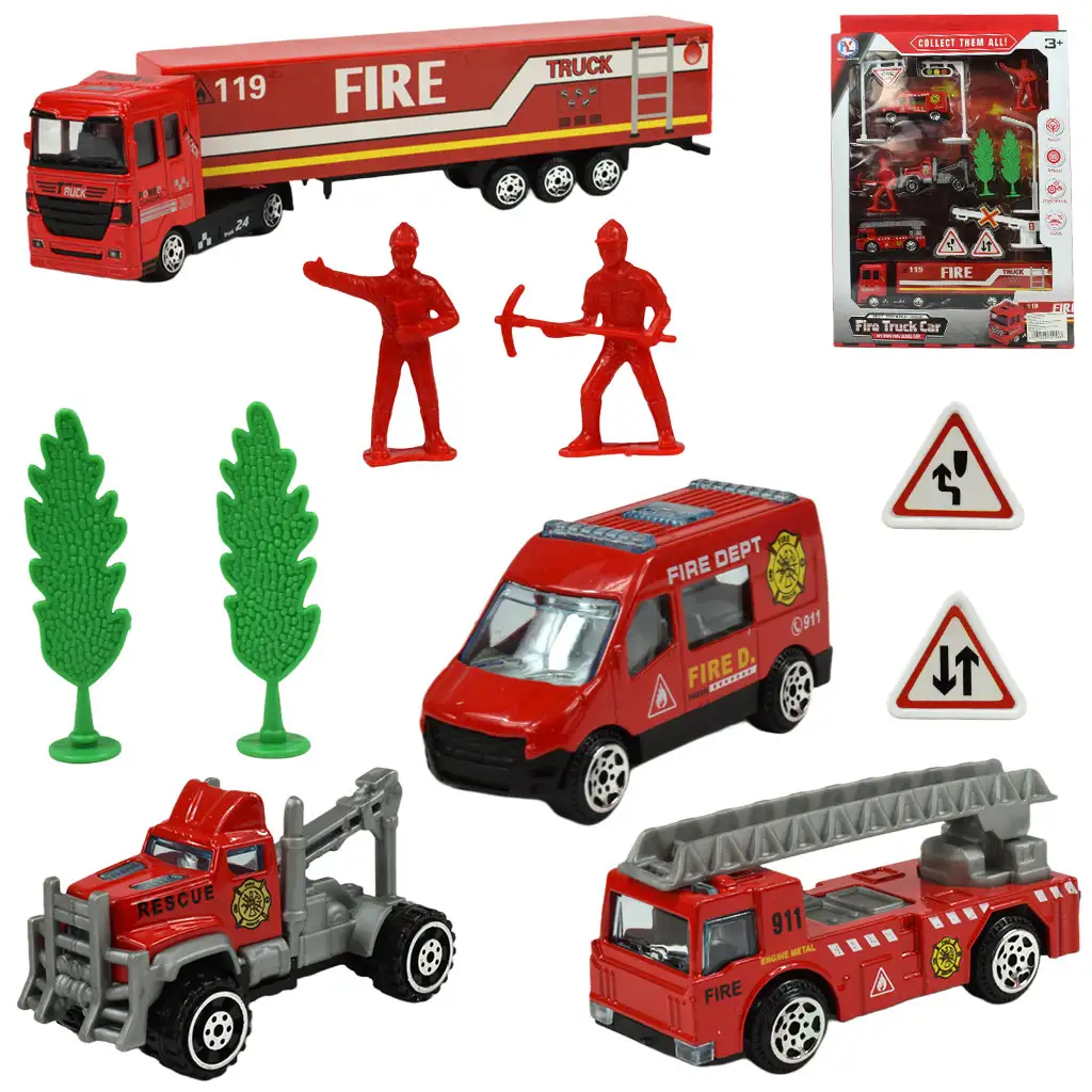Fire Truck: Tűzoltósági jármű játékszett kiegészítőkkel kép 1