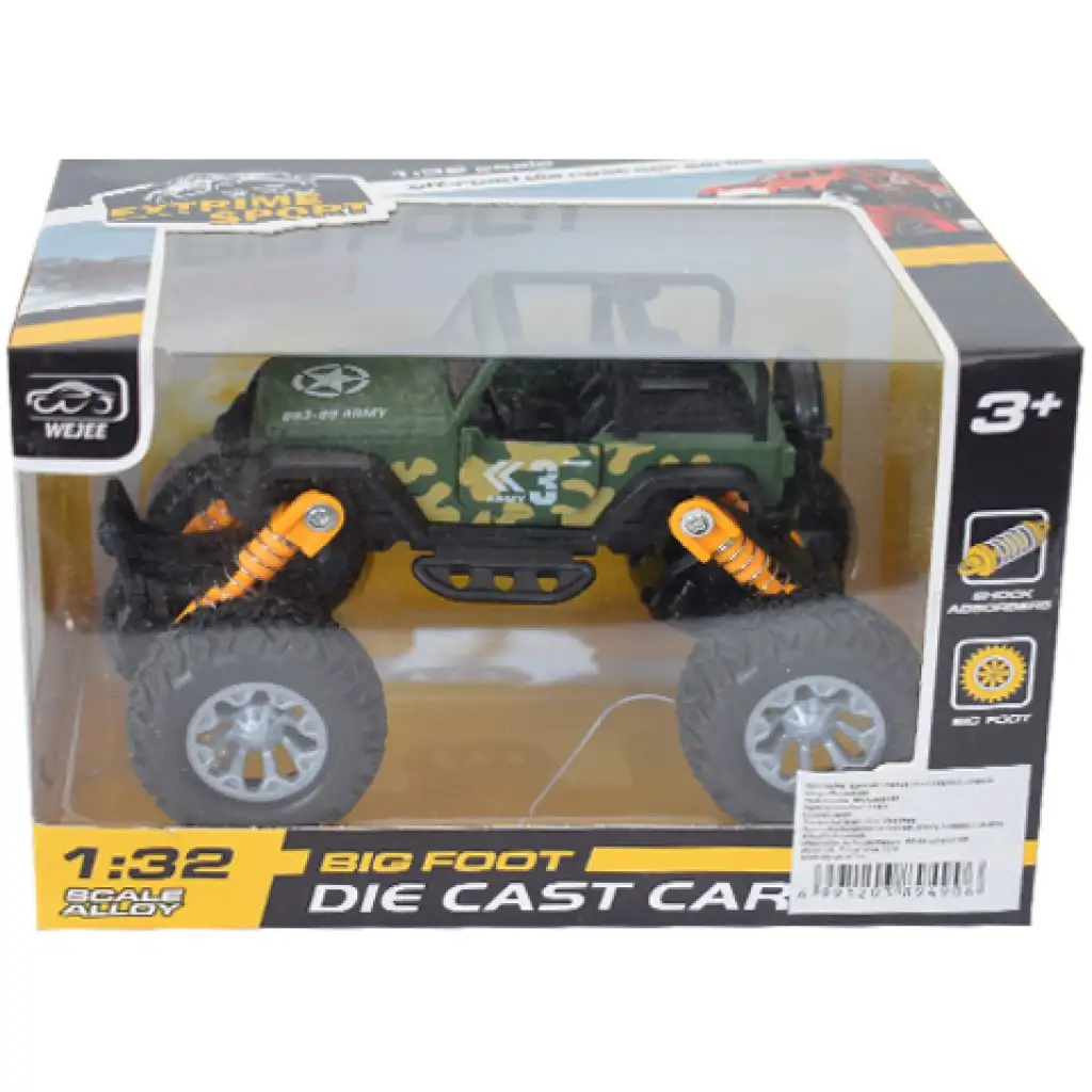 Off-Road hátrahúzós szürke terepjáró 1/32 kép 1