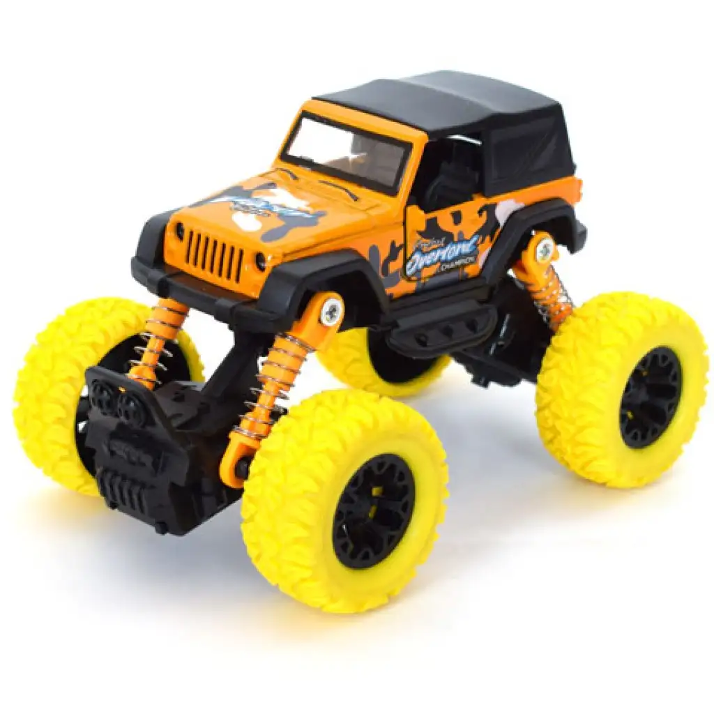 Off-Road hátrahúzós narancssárga terepjáró 1/32 kép 2