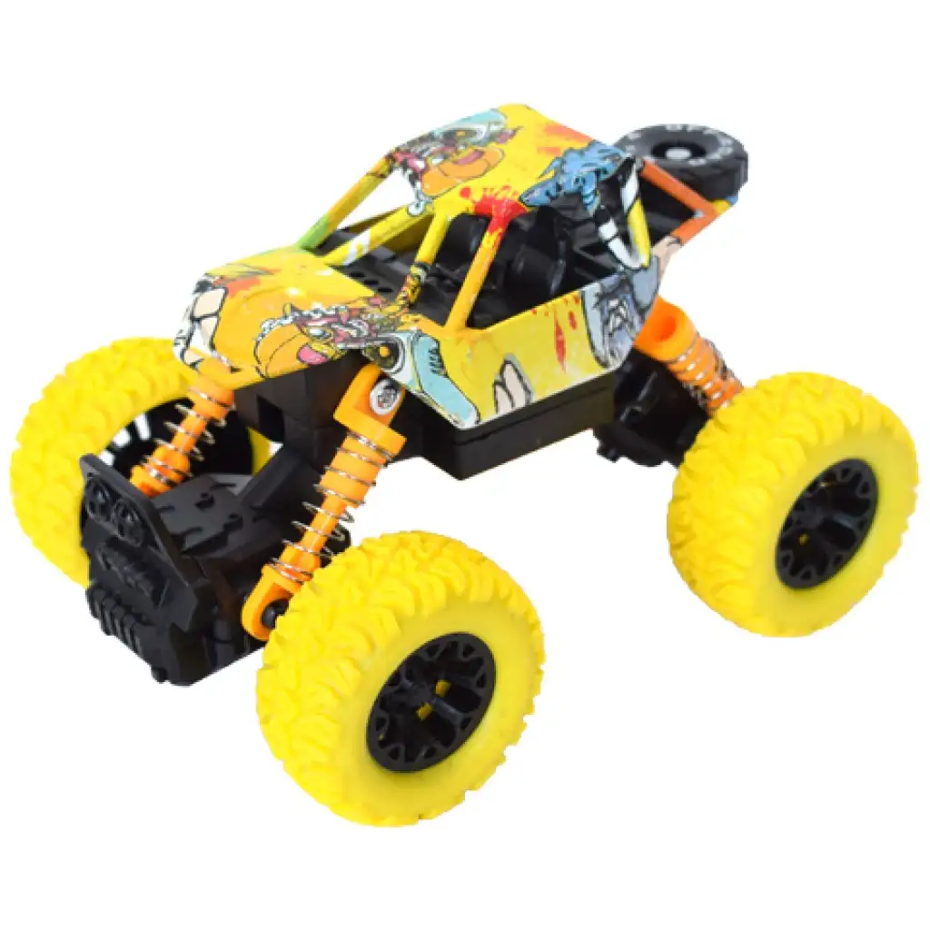 Off-Road hátrahúzós sárga rally autó 1/32 kép 2