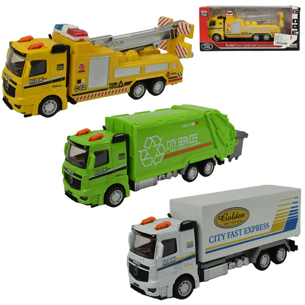 Magic Truck: Lendkerekes teherautó fénnyel és hanggal többféle változatban 20cm kép 1