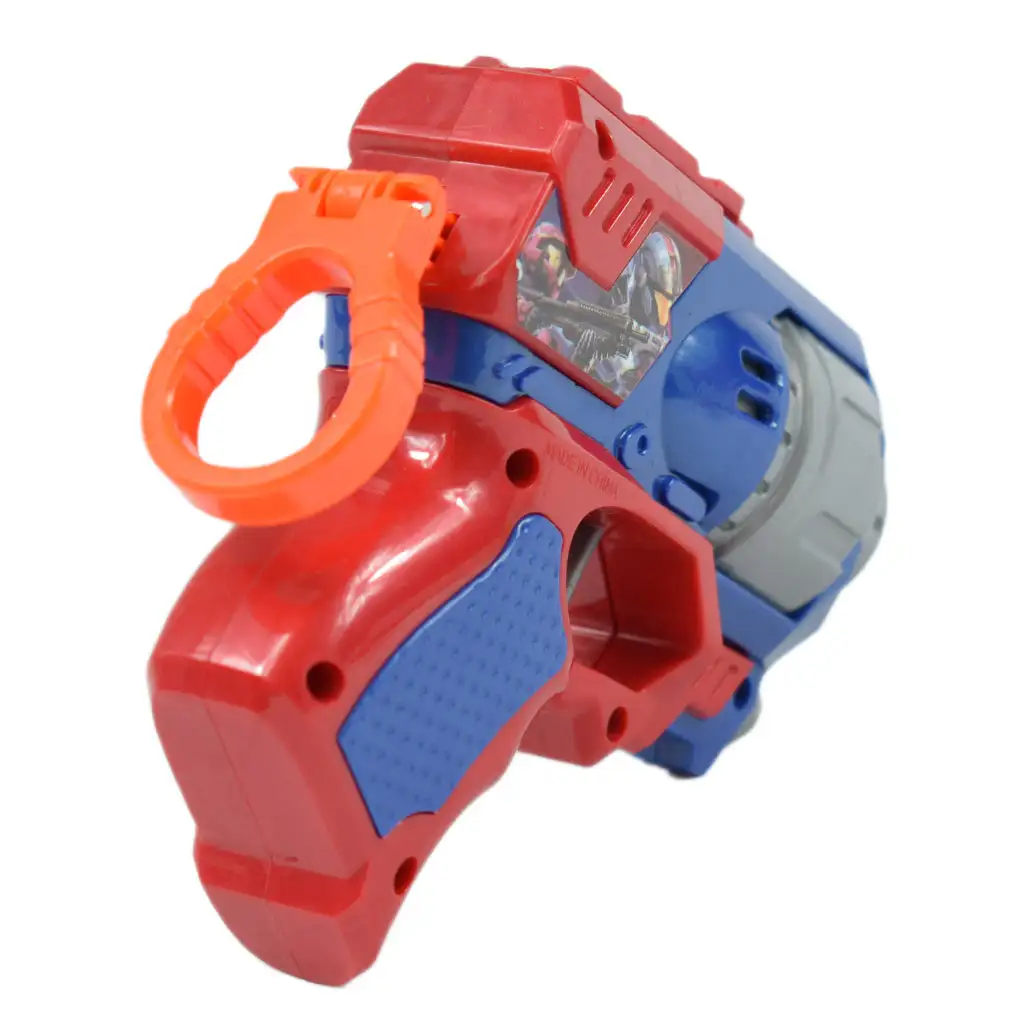 Cool Soft Bullet Gun: Kisméretű szivacslövő fegyver töltényekkel kék-piros színben 14cm kép 3
