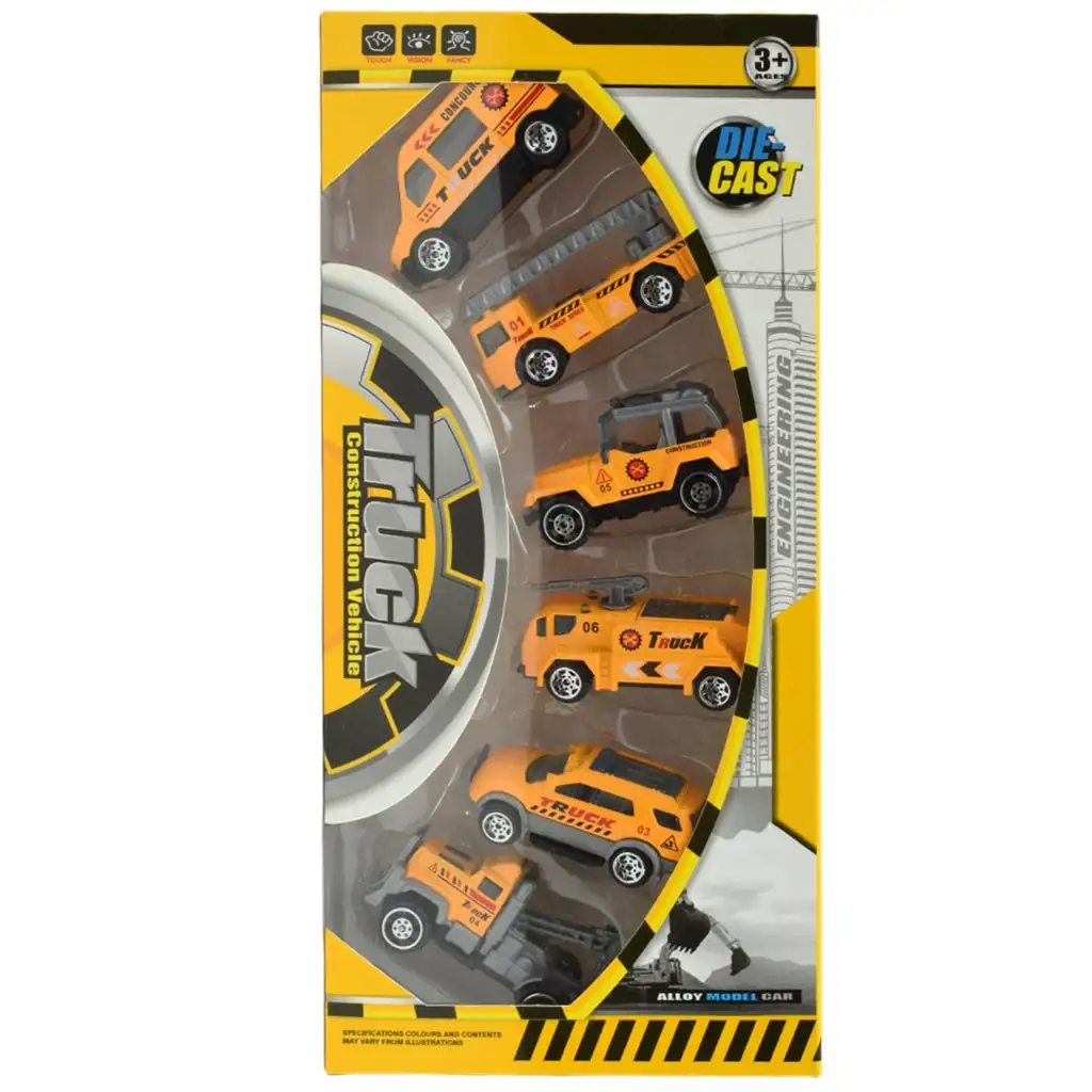Truck Team: 6db-os szett építőipari kisautó szett 1/64 kép 2