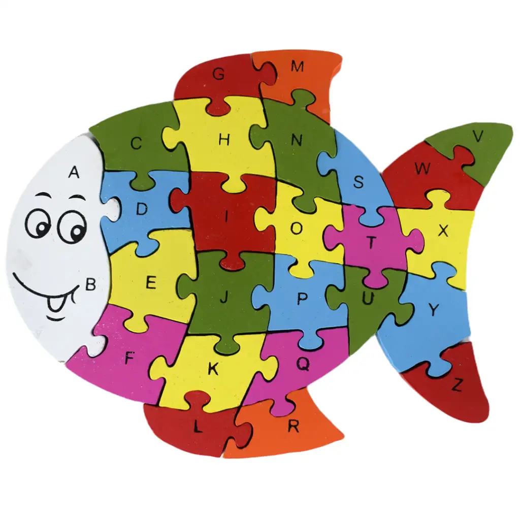 ABC - 123 halas fa oktató puzzle kép 1