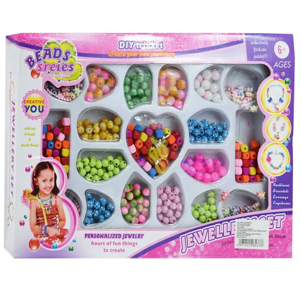 Beads Series: Ékszerkészítő szett 200+ színes gyönggyel kép 1