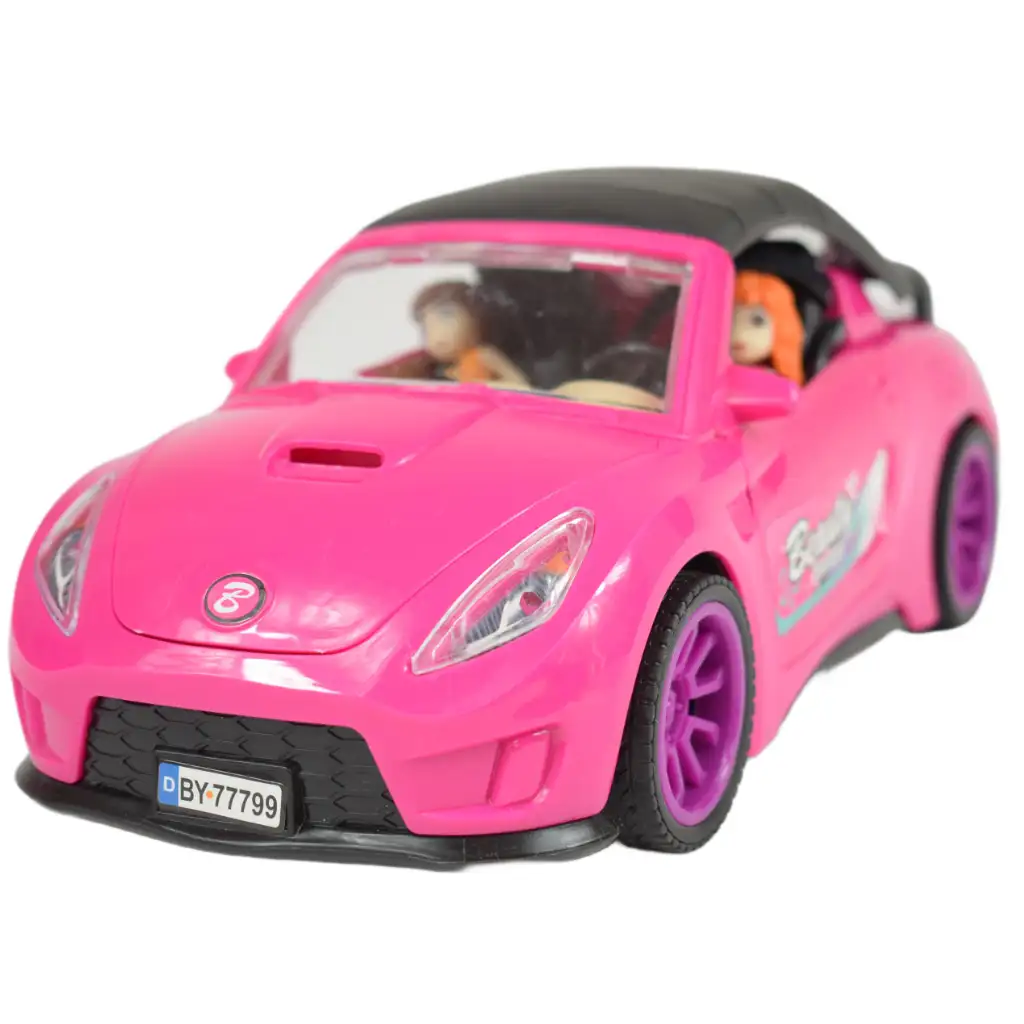 Fashion Sport Car: Rózsaszín sportautó szett fénnyel és hanggal, helikopterrel kép 10
