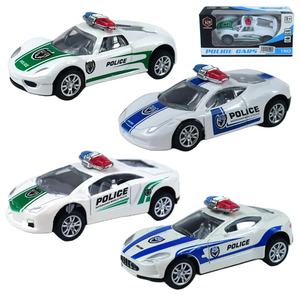 Police Cars: Fém rendőrautó szett többféle változatban 1/50 1db kép 1