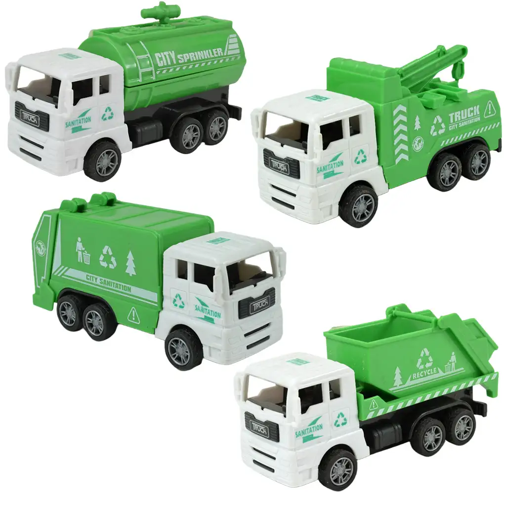 City Truck: Hulladékszállító kamion többféle változatban 12cm kép 1