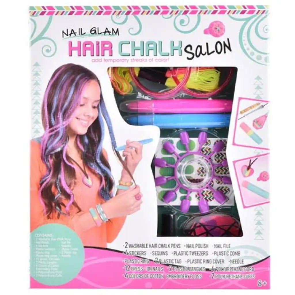 Hair Chalk szépség szett hajkrétával és kiegészítőkkel kép 1