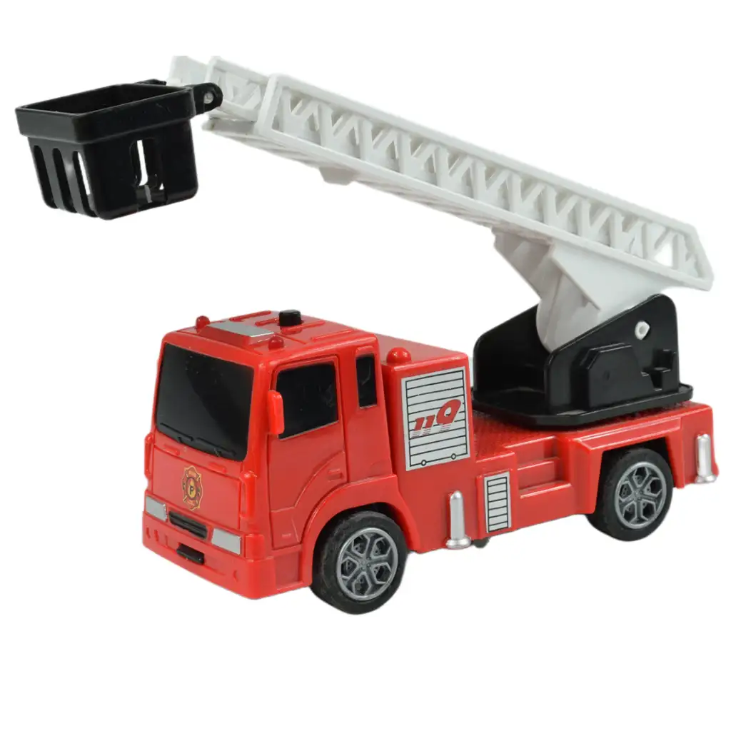 Rescue Vehicle: Hátrahúzható létrás tűzoltóautó 13cm kép 1