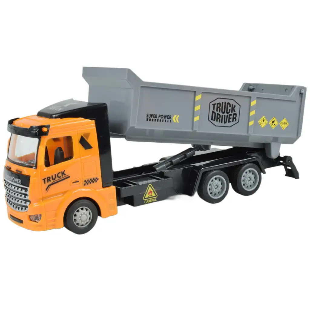 Truck Driver: Lendkerekes építőipari teherautó 3 db-os szett 19cm kép 2