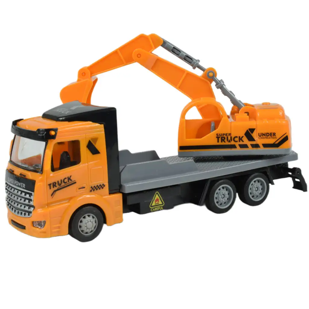 Truck Driver: Lendkerekes építőipari teherautó 3 db-os szett 19cm kép 4