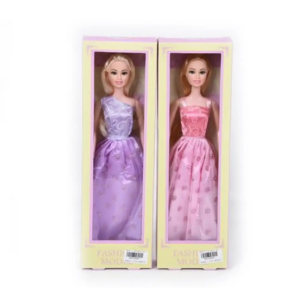 Divatbaba kétféle változatban, estélyi ruhában 29cm kép 1