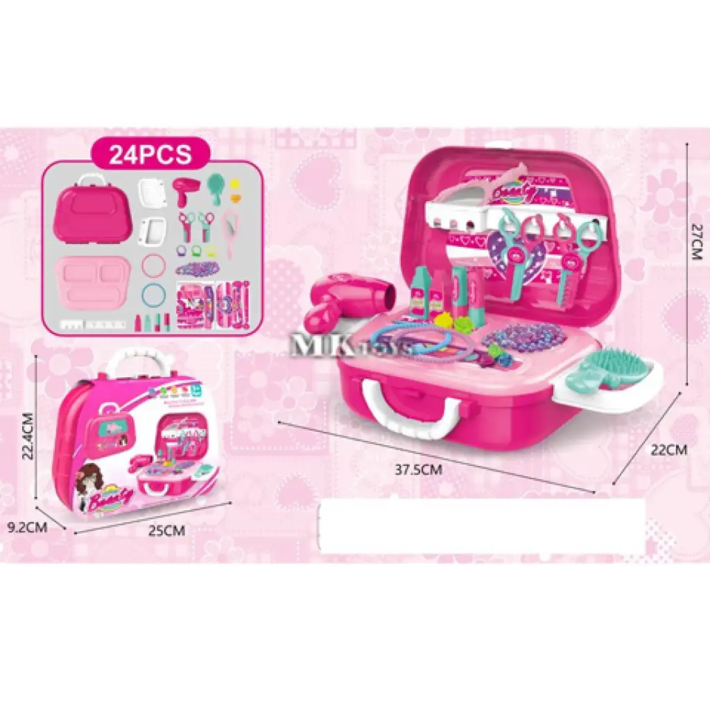 Pink 24 db-os szépség szett bőröndben kiegészítőkkel kép 1