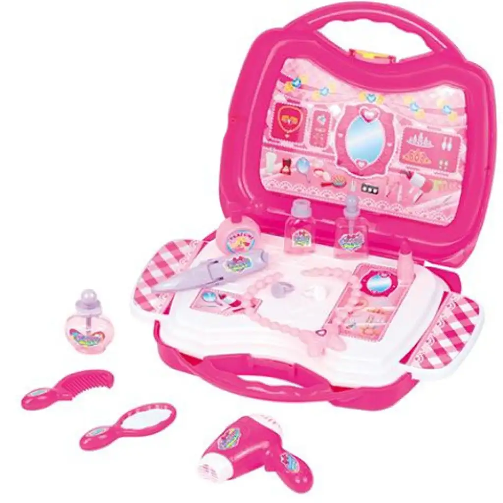 Pretty Princess pink szépségszett hordozható táskában kiegészítőkkel kép 2