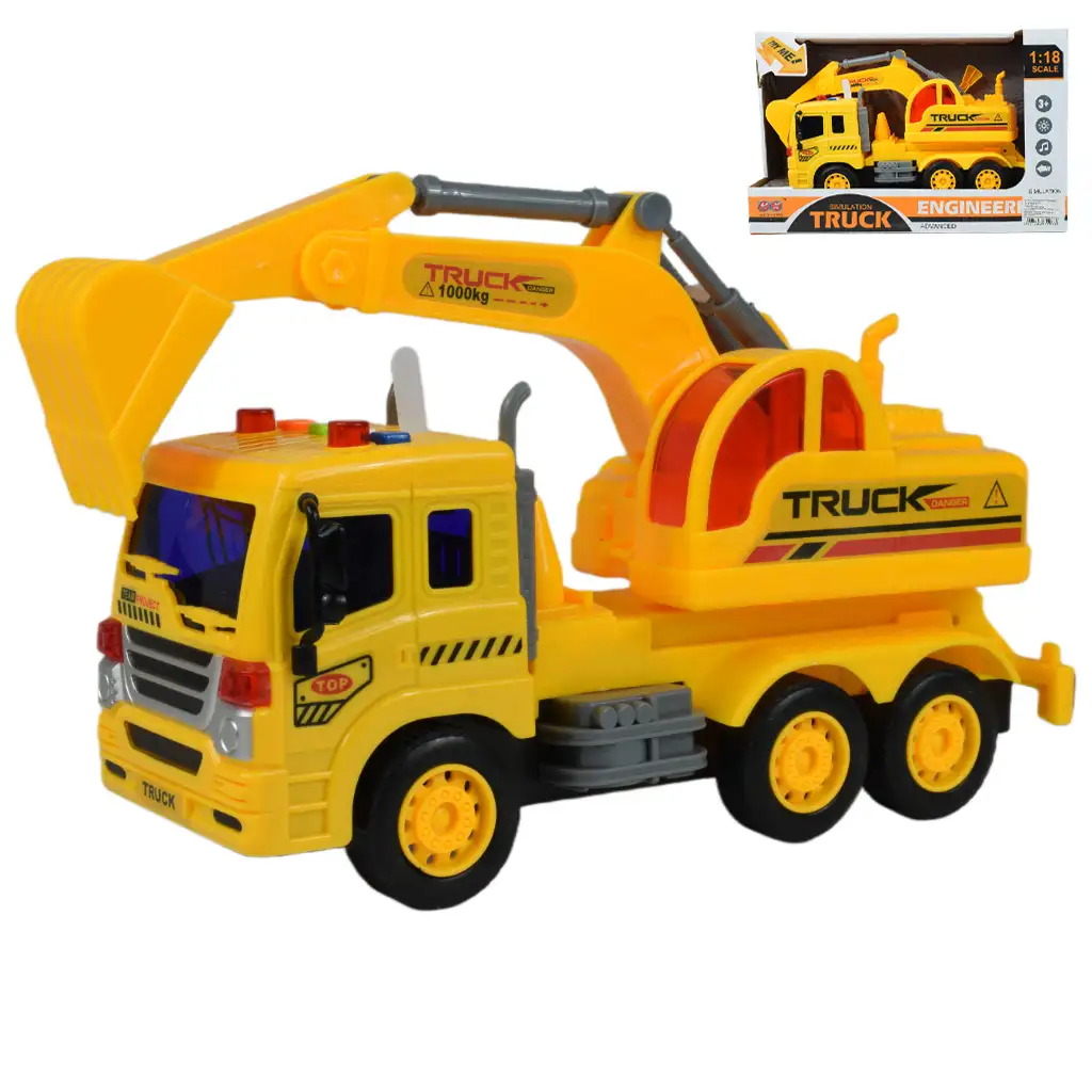 City Truck: Markolós teherautó fénnyel és hanggal 1/18 kép 1