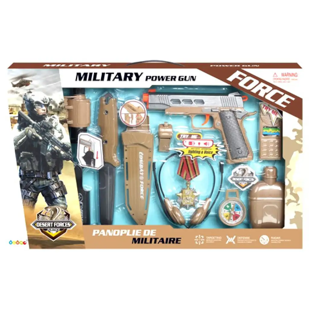 Military Force katonai fegyver szett fénnyel és hanggal kép 1