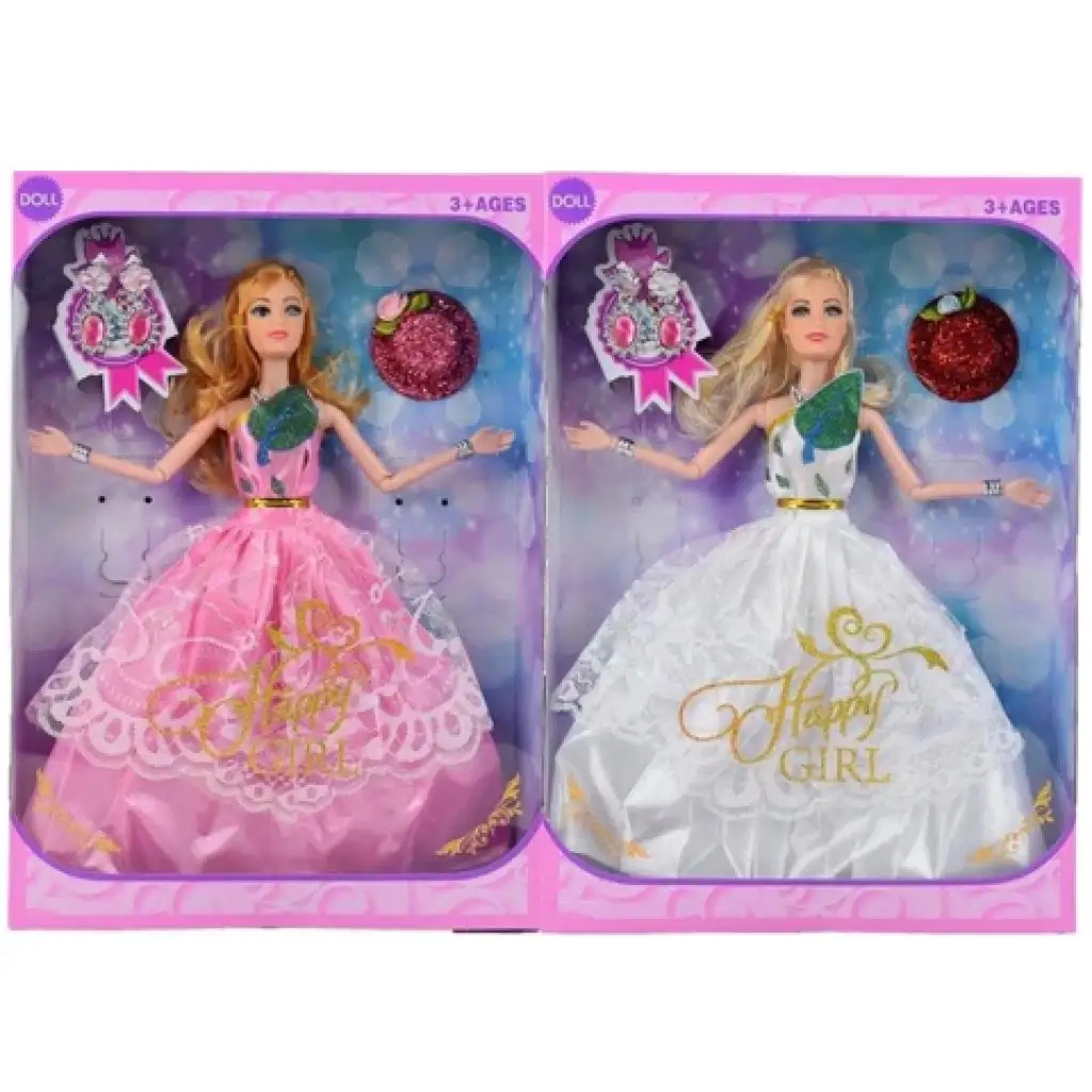Happy Girl divatbaba estélyiruhában kalappal kétféle változatban 29cm kép 1