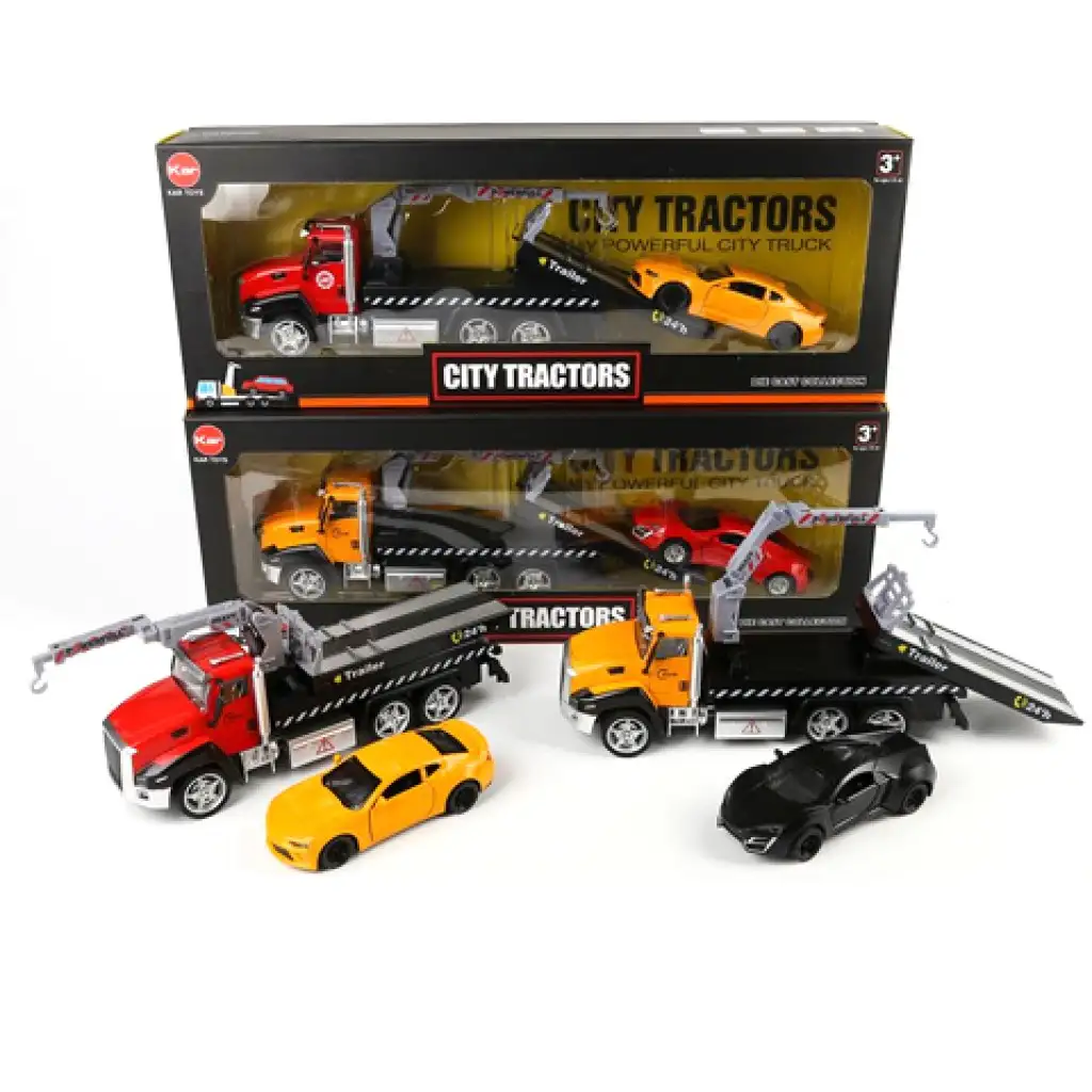 City Tractors fém autószállító sportkocsival kétféle változatban kép 1