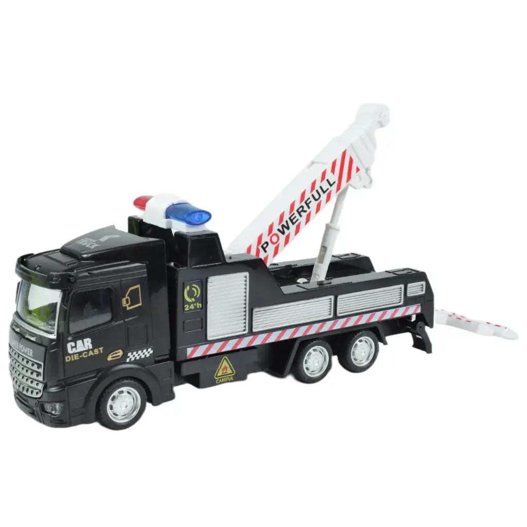 City Truck: Átalakítható lendkerekes mentőcsapat teherautó jelzőtáblákkal 19cm kép 2