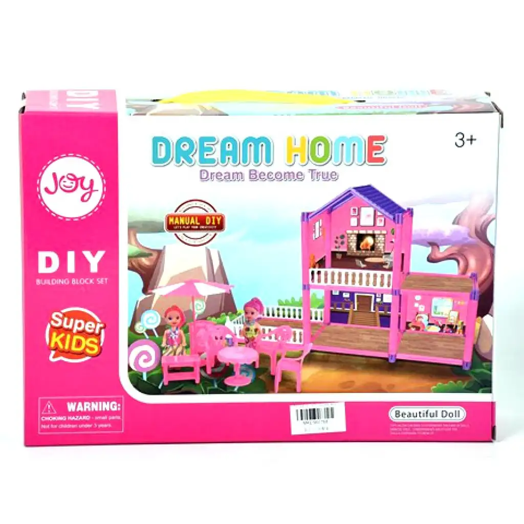 Dream Home pink építhető babaház kiegészítőkkel kép 1