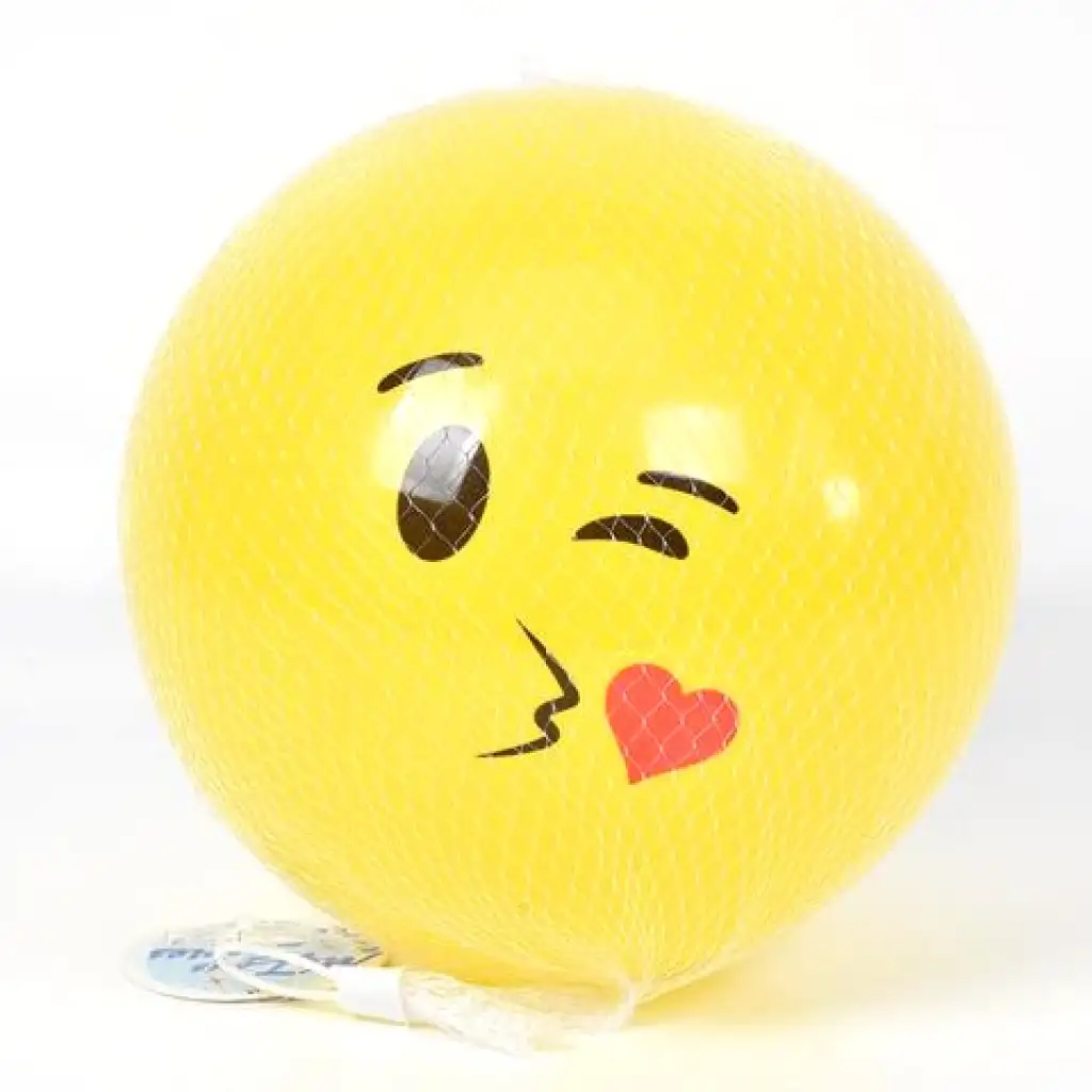 Citromsárga emoji gumilabda 23cm kép 1