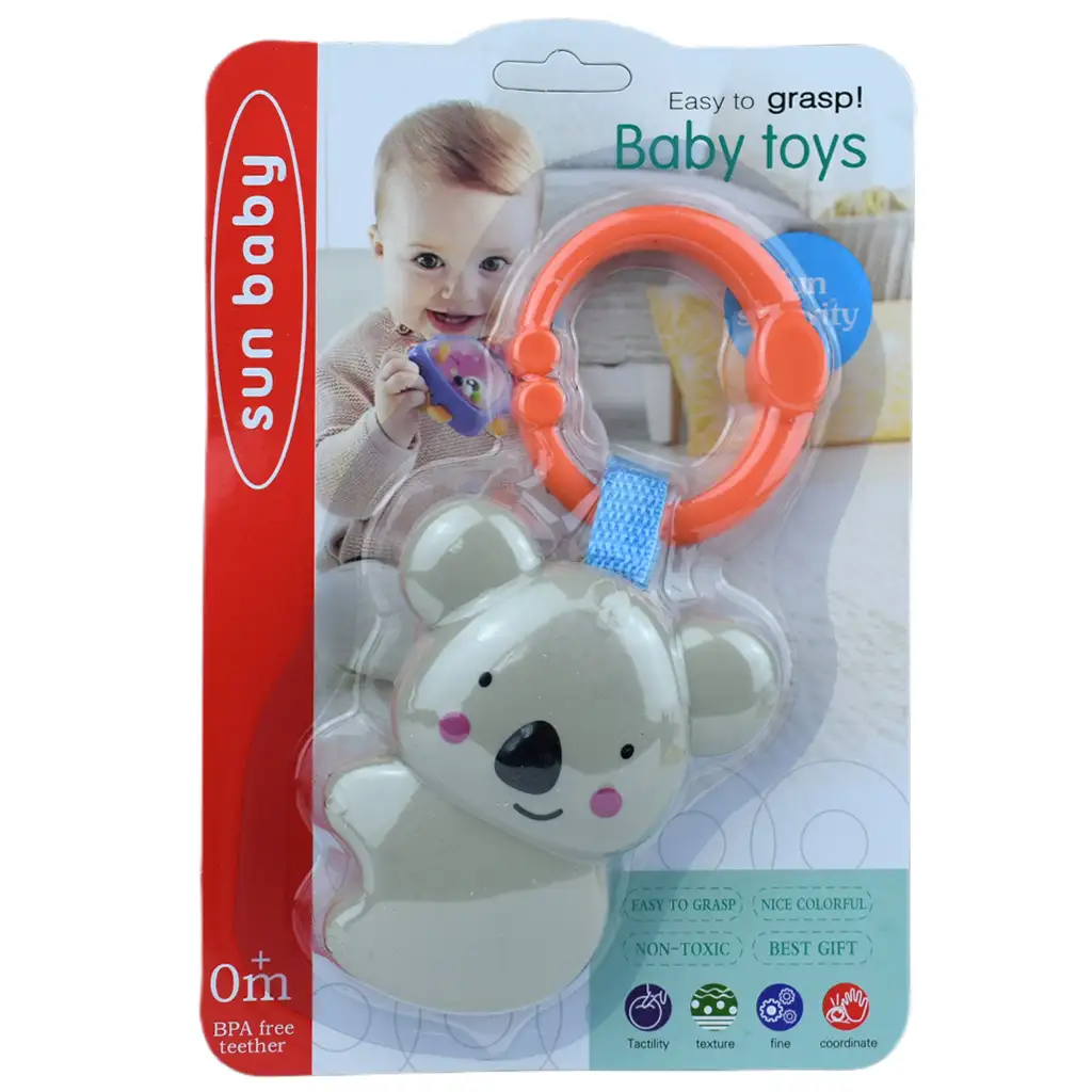 Sun Baby: Vidám koala BPA mentes bébi csörgő kép 3