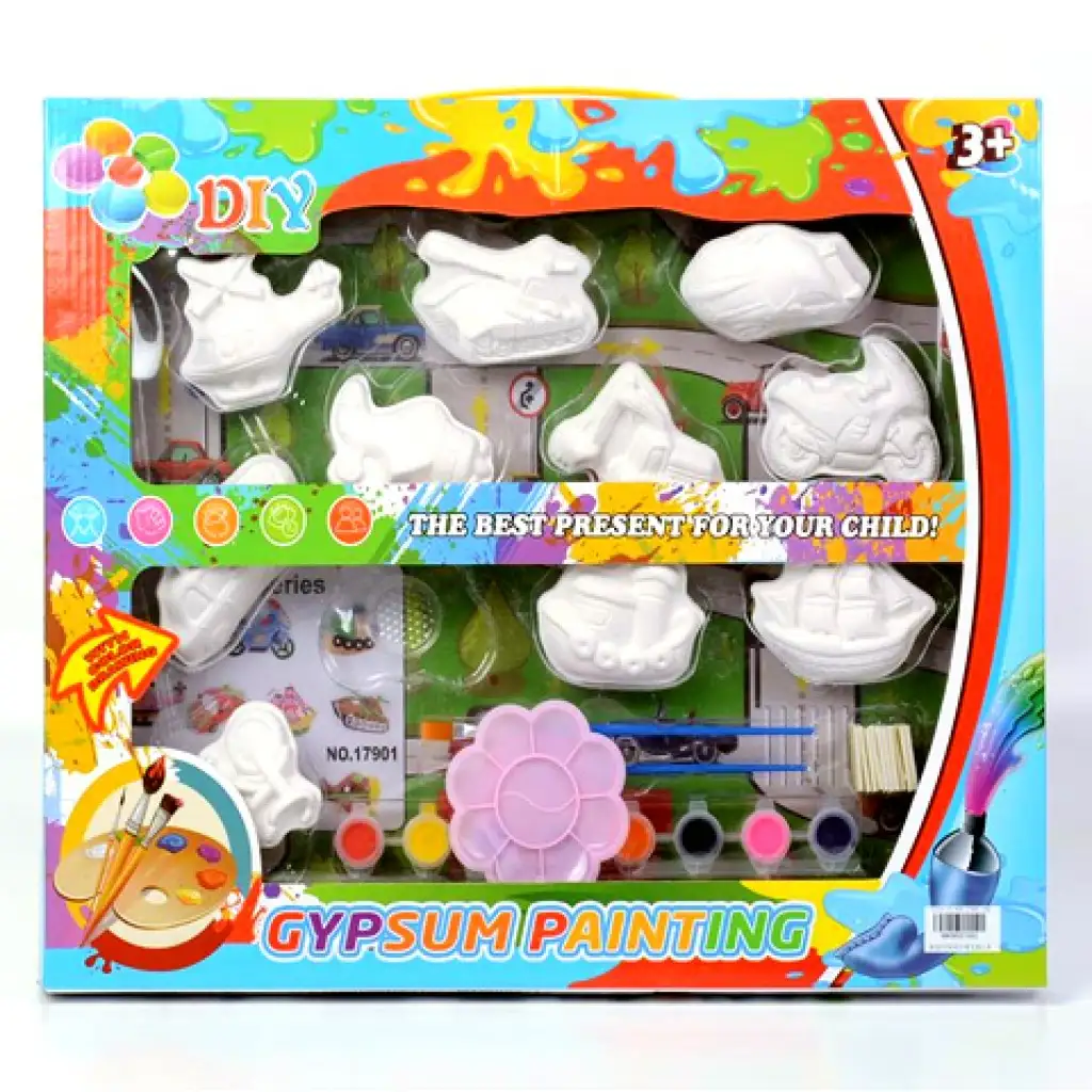 DIY gipsz szett formákkal és festékkel kép 1
