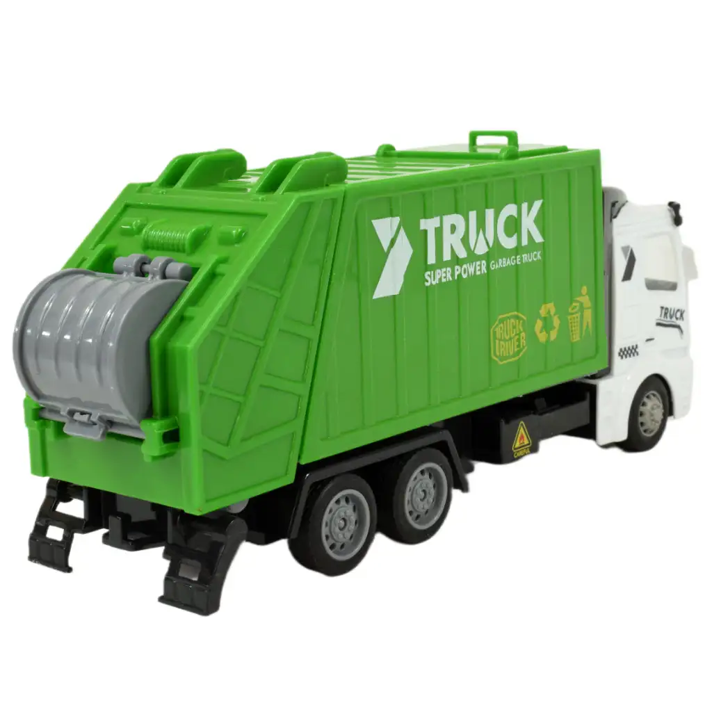 Super Truck: Konténeres lendkerekes szemétszállító kamion 20cm kép 4