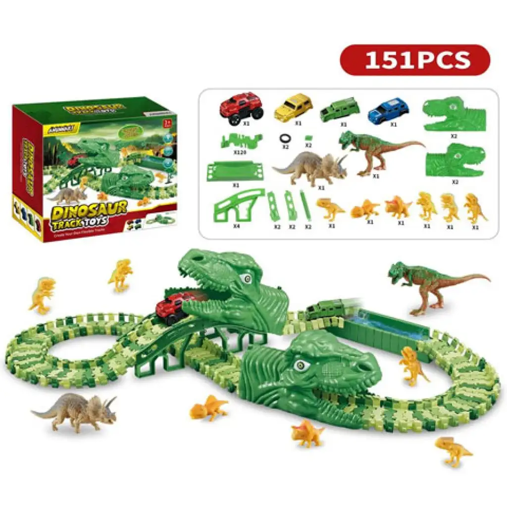 Dinoszaurusz kalandpark autópálya szett 151db-os kép 1