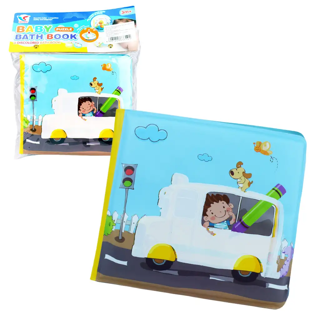 Baby Book: Járművek puha pancsoló könyv 14x13cm kép 1